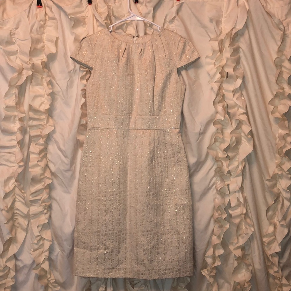 Merona Dress Size 4 Cream with Gold